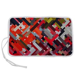 Maze Abstract Texture Rainbow Pen Storage Case (s) by Dutashop