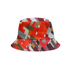 Maze Abstract Texture Rainbow Inside Out Bucket Hat (kids) by Dutashop