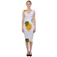 Lemon Fruit Sleeveless Pencil Dress