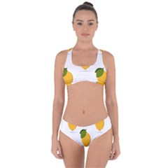 Lemon Fruit Criss Cross Bikini Set by Dutashop