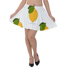 Lemon Fruit Velvet Skater Skirt by Dutashop