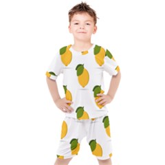 Lemon Fruit Kids  Tee And Shorts Set