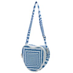 Metallic Blue Shiny Reflective Heart Shoulder Bag by Dutashop