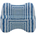 Metallic Blue Shiny Reflective Velour Head Support Cushion View2