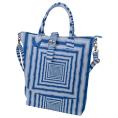 Metallic Blue Shiny Reflective Buckle Top Tote Bag