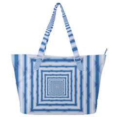 Metallic Blue Shiny Reflective Full Print Shoulder Bag