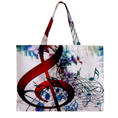 Music Treble Clef Sound Zipper Mini Tote Bag