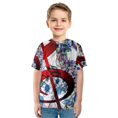 Music Treble Clef Sound Kids  Sport Mesh Tee