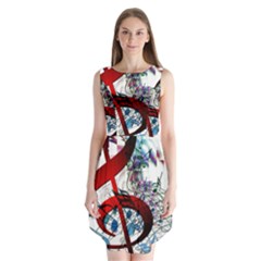 Music Treble Clef Sound Sleeveless Chiffon Dress   by Dutashop