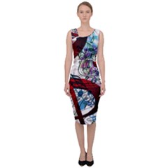 Music Treble Clef Sound Sleeveless Pencil Dress