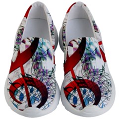 Music Treble Clef Sound Kids Lightweight Slip Ons