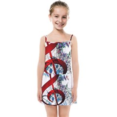 Music Treble Clef Sound Kids  Summer Sun Dress by Dutashop