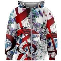 Music Treble Clef Sound Kids  Zipper Hoodie Without Drawstring