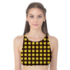 Yellow Pattern Green Tank Bikini Top by Dutashop