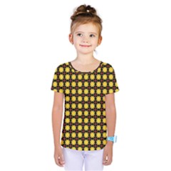 Yellow Pattern Green Kids  One Piece Tee