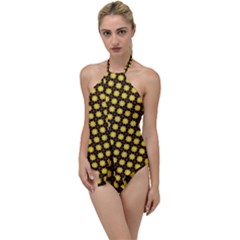 Yellow Pattern Green Go With The Flow One Piece Swimsuit by Dutashop