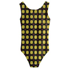 Yellow Pattern Green Kids  Cut-out Back One Piece Swimsuit by Dutashop