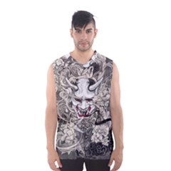 Samurai Oni Mask Men s Basketball Tank Top