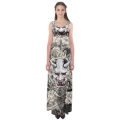 Samurai Oni Mask Empire Waist Maxi Dress