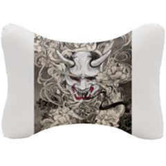 Samurai Oni Mask Seat Head Rest Cushion