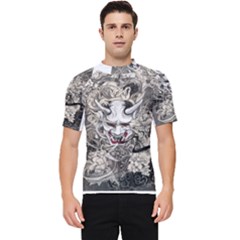 Samurai Oni Mask Men s Short Sleeve Rash Guard