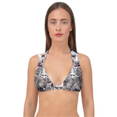 Samurai Oni Mask Double Strap Halter Bikini Top