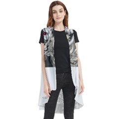 Samurai Oni Mask Sleeveless Chiffon Waistcoat Shirt