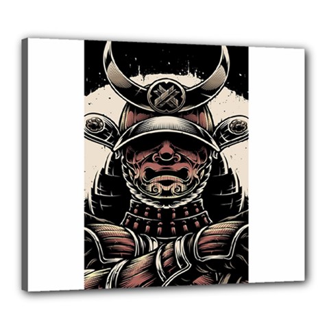 Samurai Oni Mask Canvas 24  X 20  (stretched)