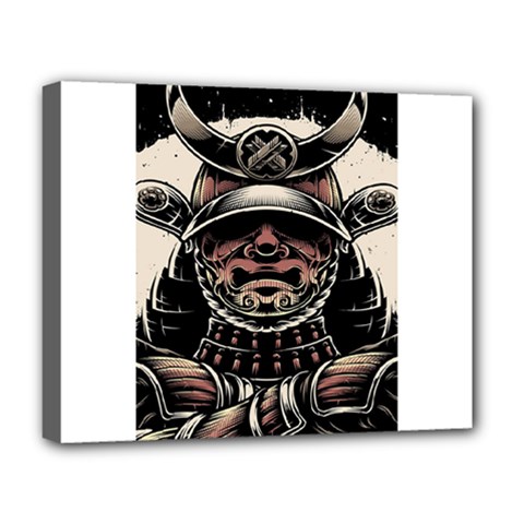 Samurai Oni Mask Deluxe Canvas 20  X 16  (stretched) by Saga96