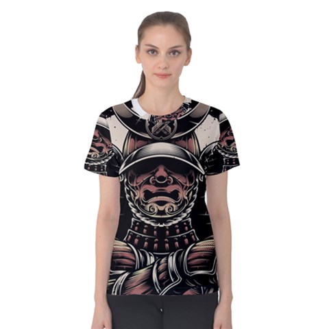 Samurai Oni Mask Women s Cotton Tee by Saga96