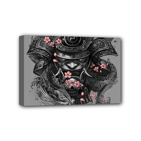 Samurai Oni Mask Mini Canvas 6  X 4  (stretched) by Saga96