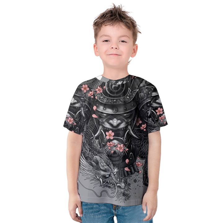 Samurai Oni Mask Kids  Cotton Tee