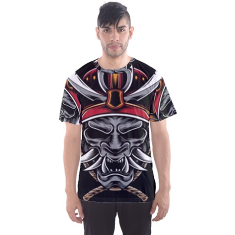 Samurai Oni Mask Men s Sport Mesh Tee by Saga96