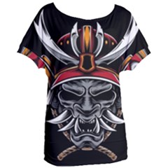 Samurai Oni Mask Women s Oversized Tee by Saga96