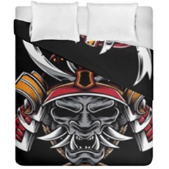 Samurai Oni Mask Duvet Cover Double Side (california King Size) by Saga96