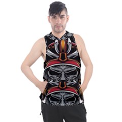 Samurai Oni Mask Men s Sleeveless Hoodie by Saga96