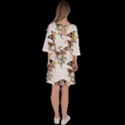 Butterflies On Peonies - by LaRenard Velour Kimono Dress View4