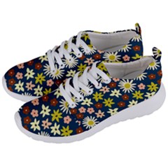 Floral Abstract Vector Seamless Pattern With Chamomile And Alpine Flowers In Minimalistic Style  Hand-drawn Botanical Repeated Background   Men s Lightweight Sports Shoes