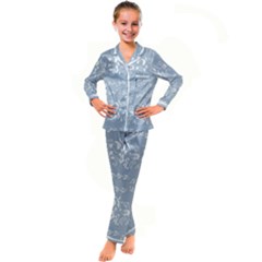 Fantasy Flowers Kid s Satin Long Sleeve Pajamas Set