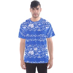 Blue flowers Men s Sport Mesh Tee