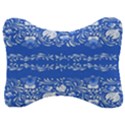 Blue flowers Velour Seat Head Rest Cushion View1