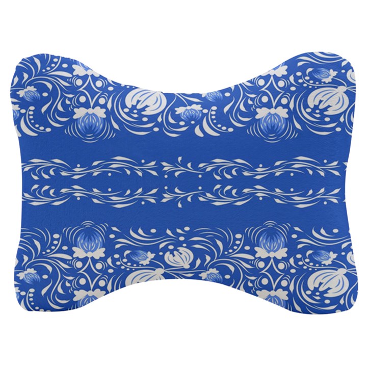 Blue flowers Velour Seat Head Rest Cushion