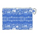 Blue flowers Canvas Cosmetic Bag (XL) View2