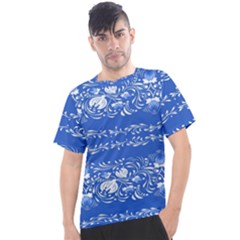 Blue Flowers Men s Sport Top by Eskimos