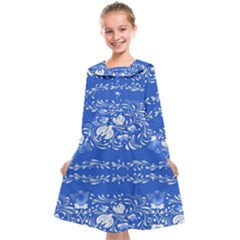 Blue Flowers Kids  Midi Sailor Dress by Eskimos