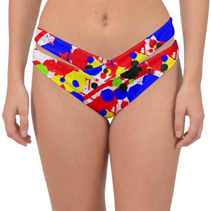 Colorfull Double Strap Halter Bikini Bottom