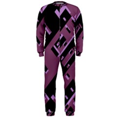 Dark Geometric Shapes Print Pattern Onepiece Jumpsuit (men) 