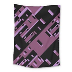 Dark Geometric Shapes Print Pattern Medium Tapestry