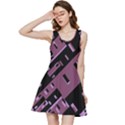 Dark Geometric Shapes Print Pattern Inside Out Racerback Dress View1