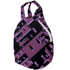 Dark Geometric Shapes Print Pattern Travel Backpacks